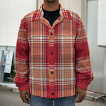 Western Tartan Pattern Print Men's Shirt Jacket