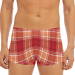 Western Tartan Pattern Print Men's Short Boxer Briefs