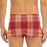 Western Tartan Pattern Print Men's Short Boxer Briefs