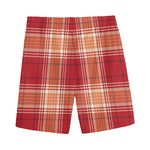 Western Tartan Pattern Print Men's Sports Shorts
