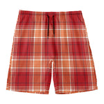 Western Tartan Pattern Print Men's Swim Trunks