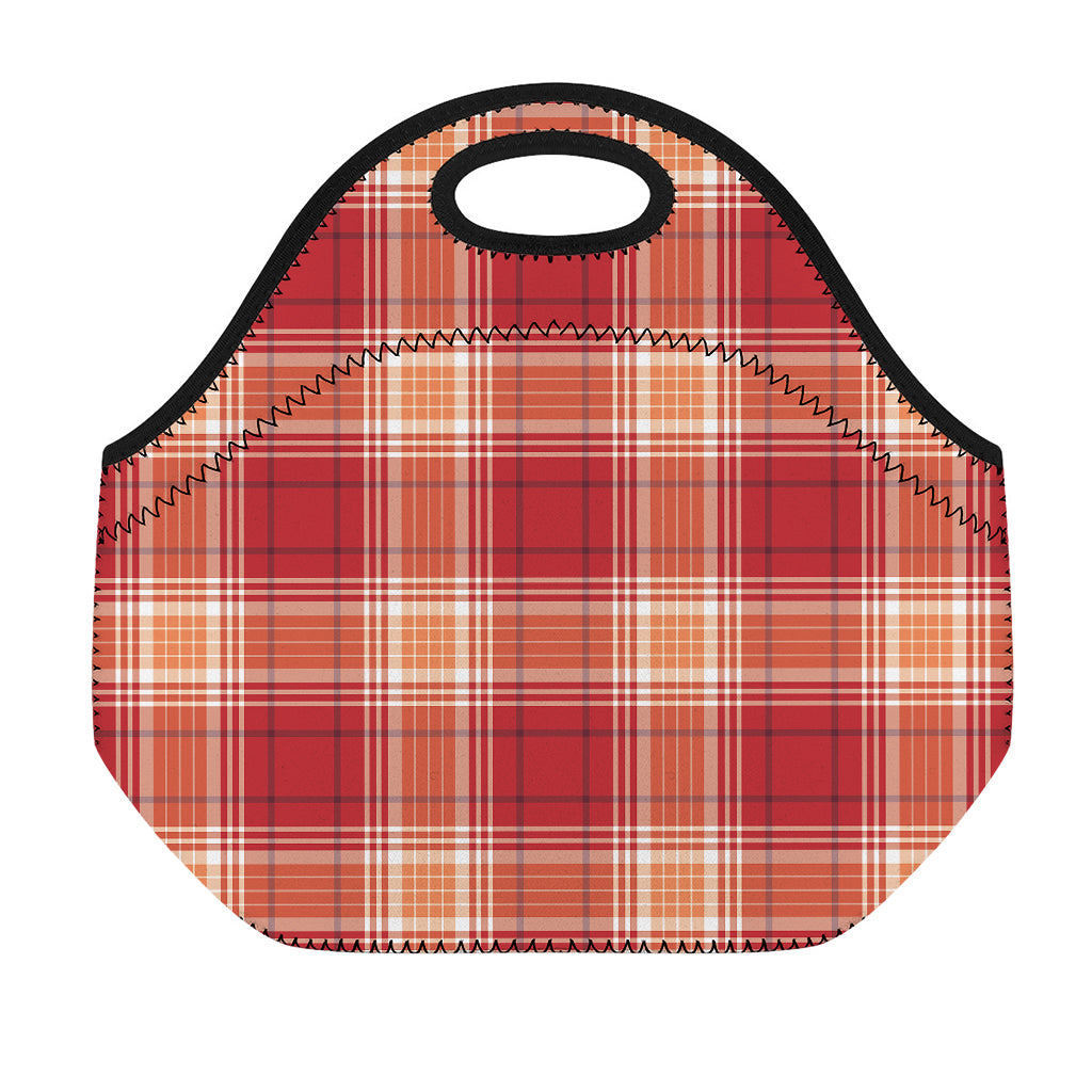 Western Tartan Pattern Print Neoprene Lunch Bag