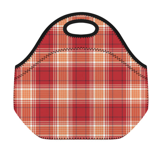 Western Tartan Pattern Print Neoprene Lunch Bag