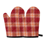 Western Tartan Pattern Print Oven Mitts