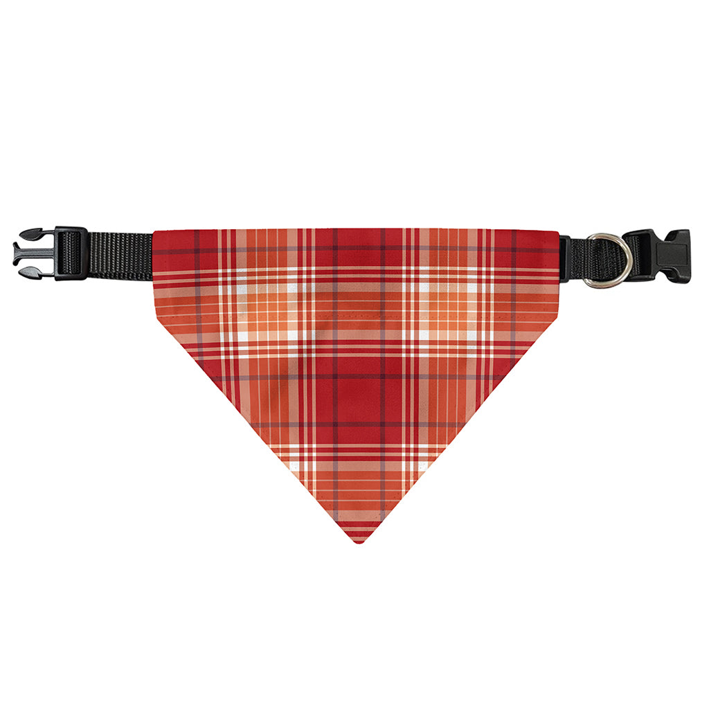 Western Tartan Pattern Print Over The Collar Dog Bandana