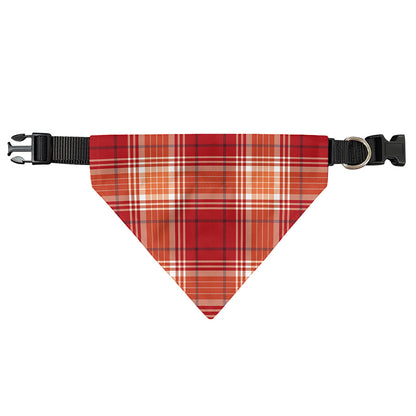Western Tartan Pattern Print Over The Collar Dog Bandana