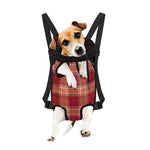 Western Tartan Pattern Print Pet Carrier Backpack