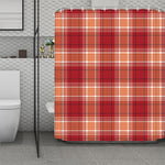 Western Tartan Pattern Print Polyester Shower Curtain