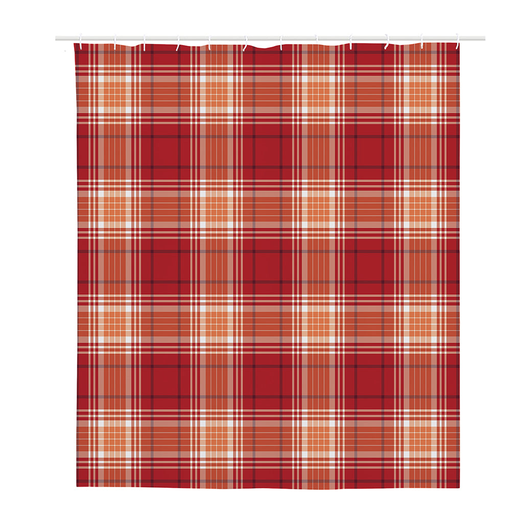 Western Tartan Pattern Print Polyester Shower Curtain