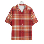 Western Tartan Pattern Print Rayon Hawaiian Shirt