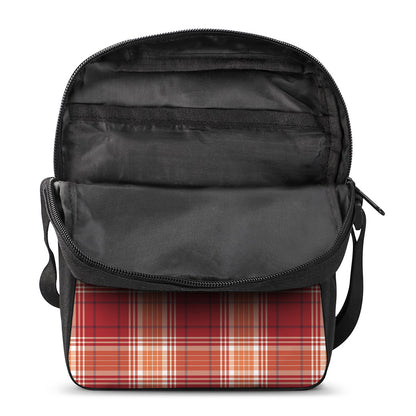 Western Tartan Pattern Print Rectangular Crossbody Bag