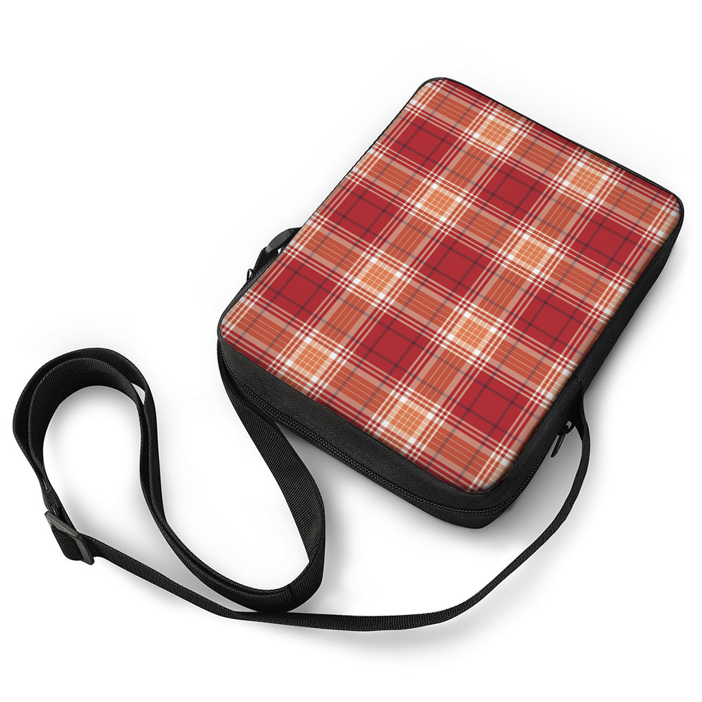 Western Tartan Pattern Print Rectangular Crossbody Bag