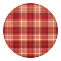 Western Tartan Pattern Print Round Blanket