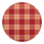 Western Tartan Pattern Print Round Blanket