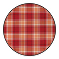 Western Tartan Pattern Print Round Floor Mat