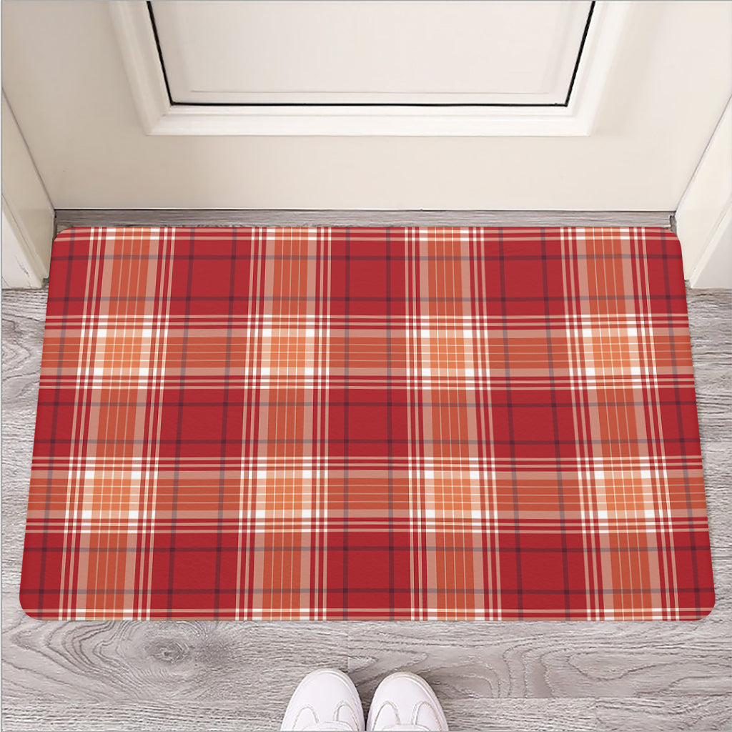 Western Tartan Pattern Print Rubber Doormat