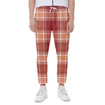 Western Tartan Pattern Print Scuba Joggers