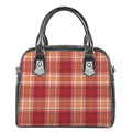 Western Tartan Pattern Print Shoulder Handbag