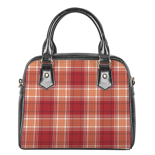 Western Tartan Pattern Print Shoulder Handbag
