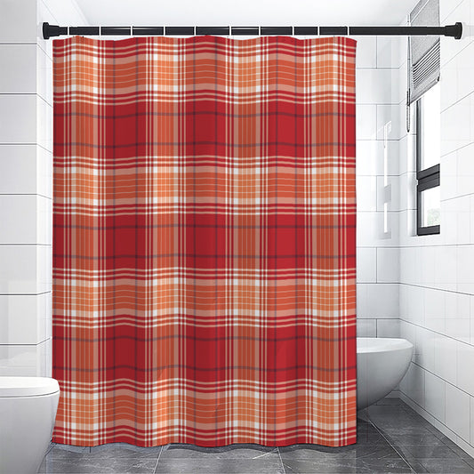 Western Tartan Pattern Print Shower Curtain