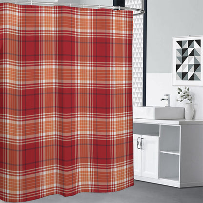 Western Tartan Pattern Print Shower Curtain