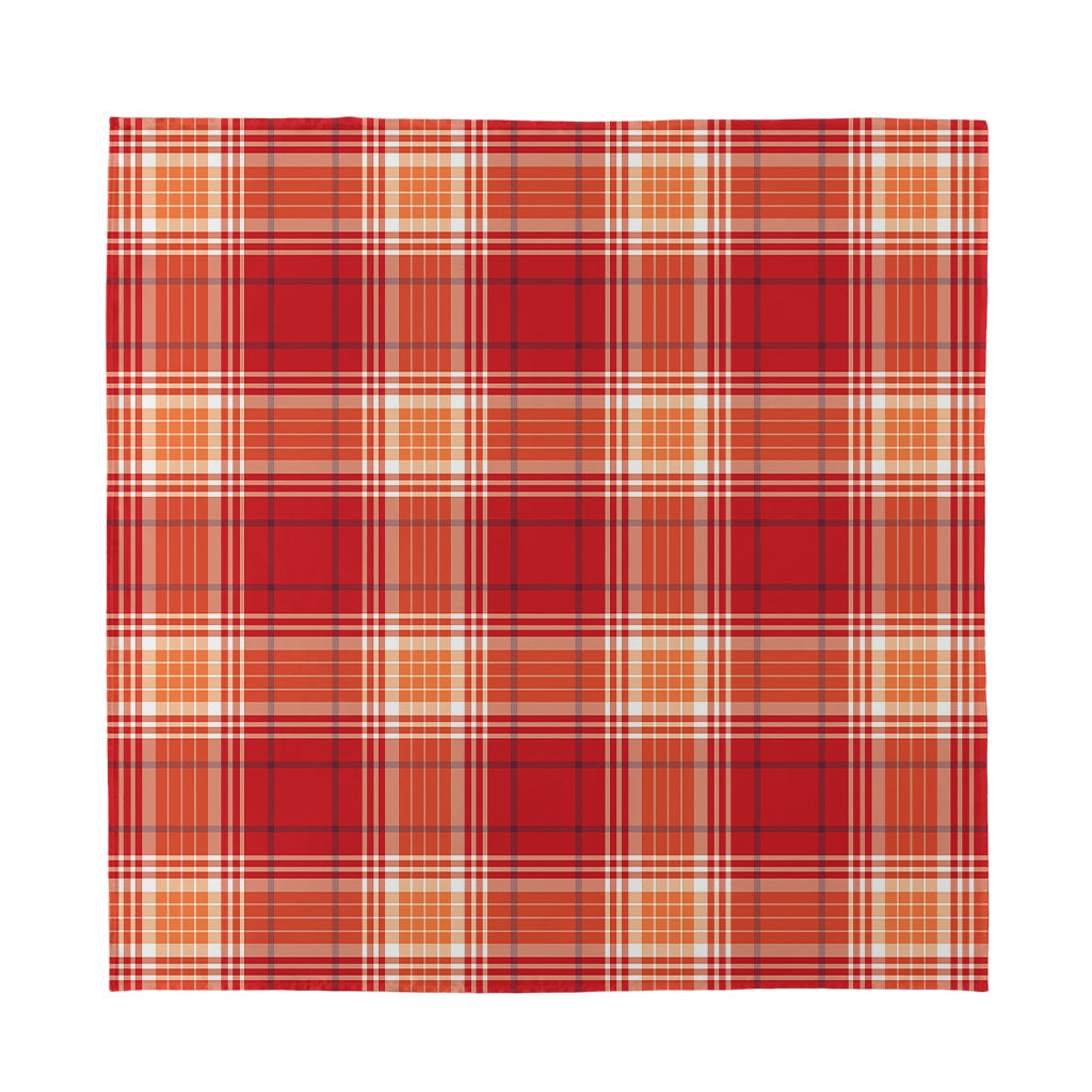Western Tartan Pattern Print Silk Bandana
