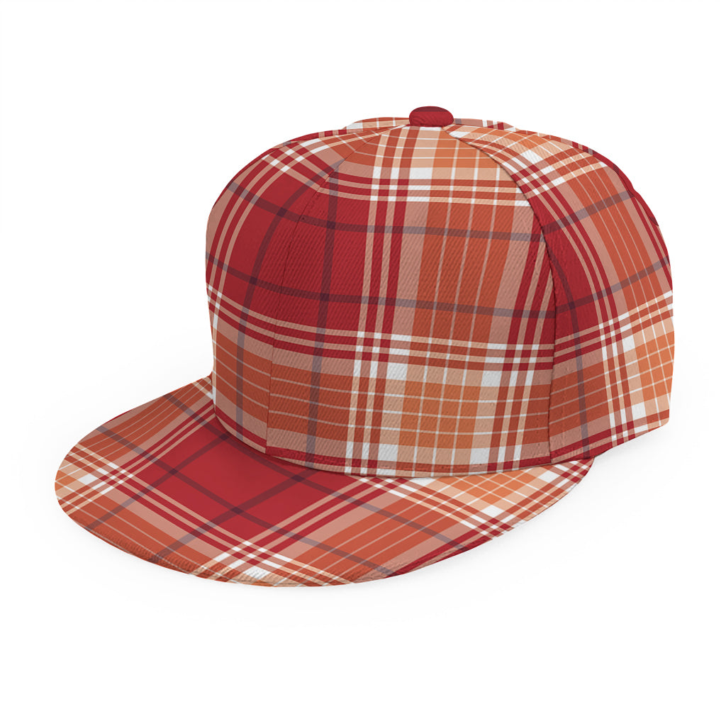 Western Tartan Pattern Print Snapback Cap