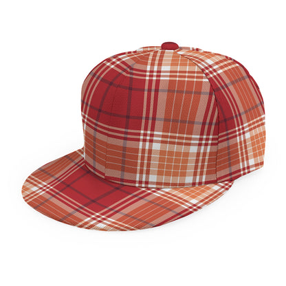 Western Tartan Pattern Print Snapback Cap