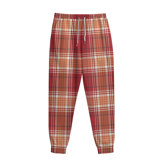 Western Tartan Pattern Print Sweatpants