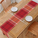 Western Tartan Pattern Print Table Runner
