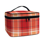 Western Tartan Pattern Print Travel Makeup Bag