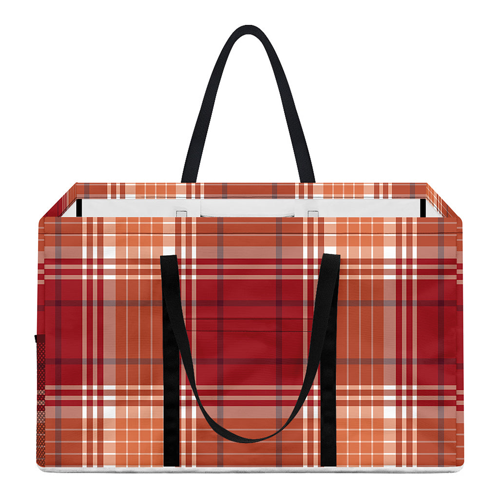 Western Tartan Pattern Print Utility Tote Bag