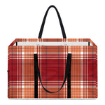 Western Tartan Pattern Print Utility Tote Bag