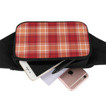 Western Tartan Pattern Print Waist Bag