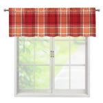 Western Tartan Pattern Print Window Valance