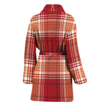 Western Tartan Pattern Print Women's Bathrobe