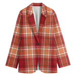 Western Tartan Pattern Print Women's Blazer