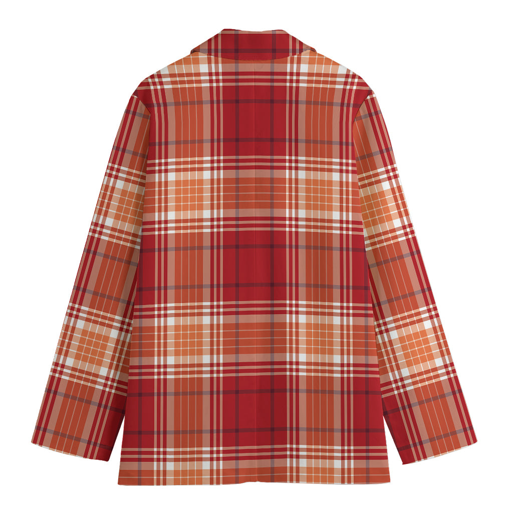 Western Tartan Pattern Print Women's Blazer
