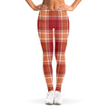 Western Tartan Pattern Print Women's Leggings