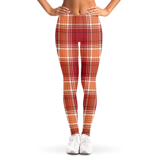 Western Tartan Pattern Print Women's Leggings