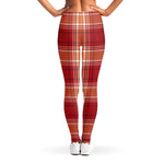 Western Tartan Pattern Print Women's Leggings