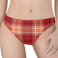 Western Tartan Pattern Print Women's Thong