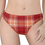 Western Tartan Pattern Print Women's Thong