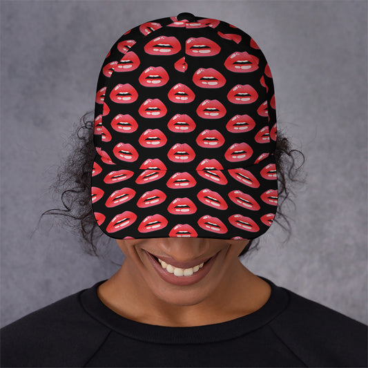 Wet Lips Pattern Print Baseball Cap
