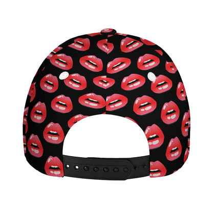 Wet Lips Pattern Print Baseball Cap