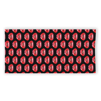 Wet Lips Pattern Print Beach Towel