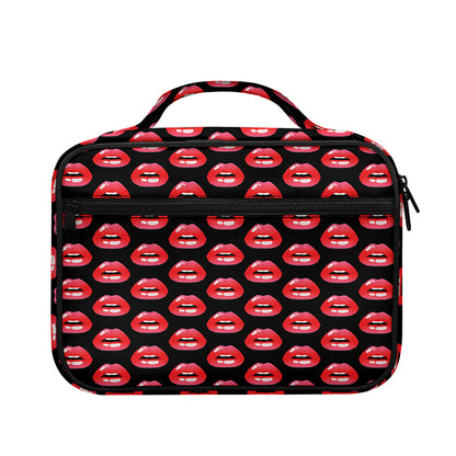 Wet Lips Pattern Print Briefcase Bible Bag