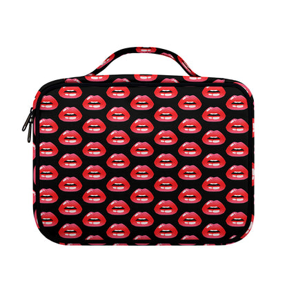 Wet Lips Pattern Print Briefcase Bible Bag