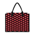 Wet Lips Pattern Print Canvas Tote Bag