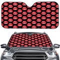 Wet Lips Pattern Print Car Windshield Sun Shade